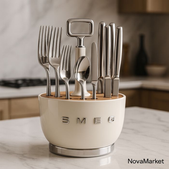 столовых приборов Smeg Style в держателе
