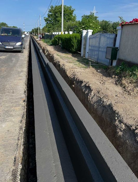 rigola carosabila armata , santuri betonate, rigole de acostament ,
