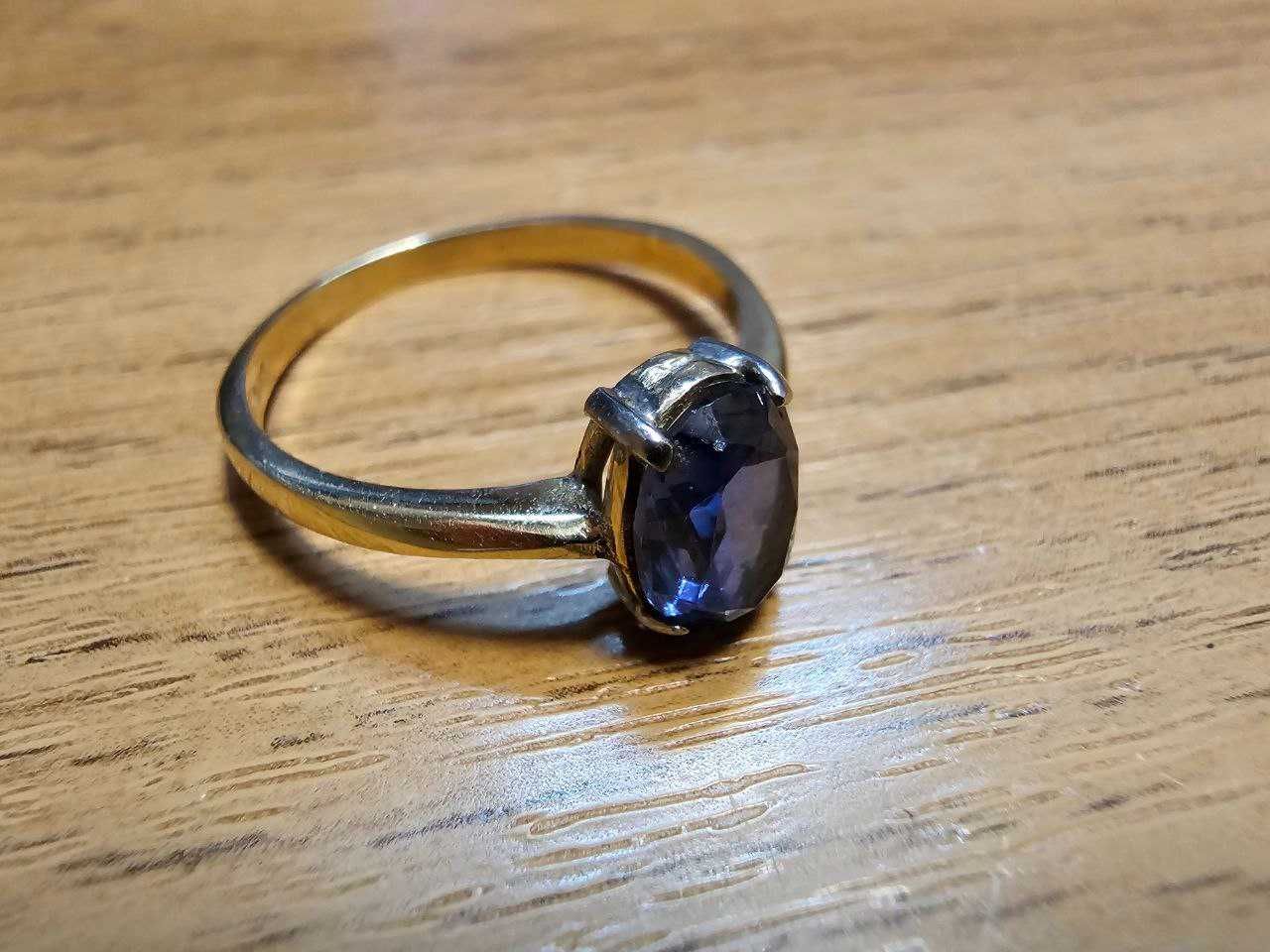 Inel cu safir 14k(antikgemma)