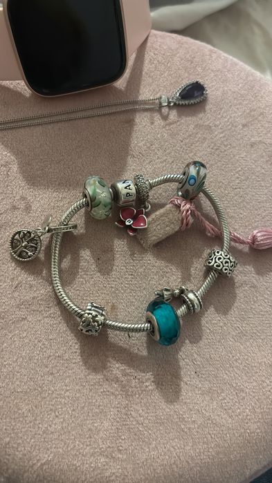Bratara Pandora cu charm uri originală cu certificat,cutie, mărimea 18