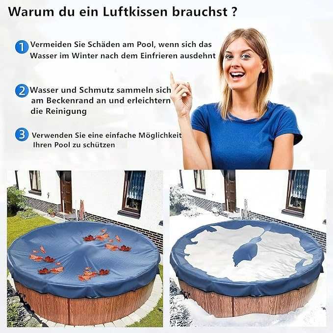 Perna gonflabila pt piscina, 1.2x2.4m, pt acoperire pe timpul iernii