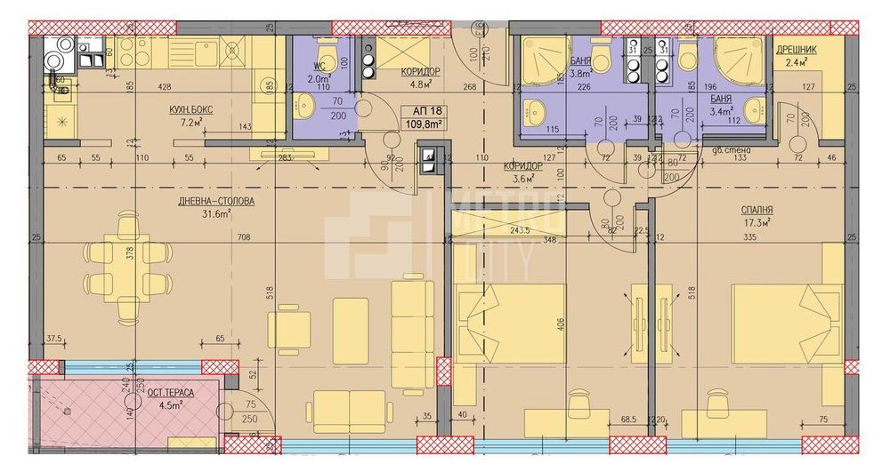 Продава се Тристаен апартамент в София, Хладилника - 130 кв.м за 3000 €/кв.м - Снимка #9