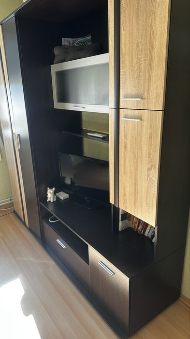 Секция за спалня и легло (приста) с матрак 120/200