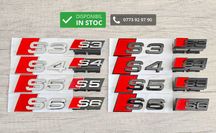 Set embleme / sigle metalice (crom sau negre) - Audi S3 / S4 / S5 / S6