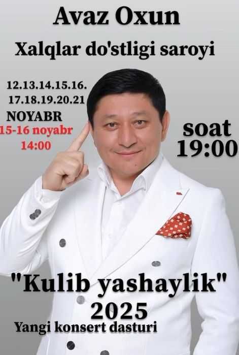 Avaz Oxun konsertiga biletlar sotiladi