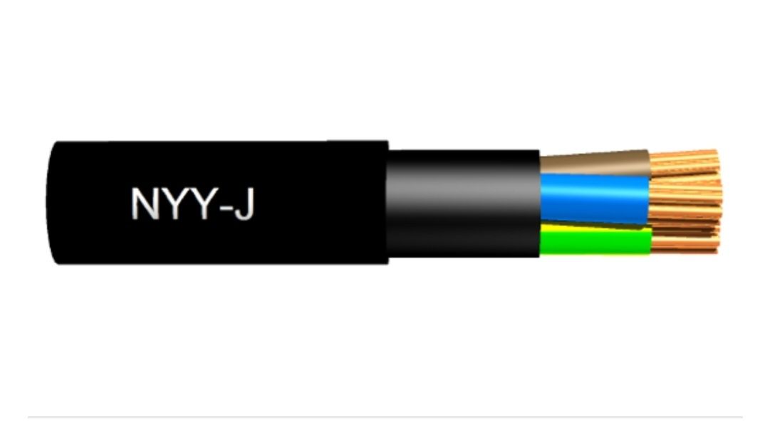 Силов меден кабел в три размера NYY-J   3X1.3     3X2.5   5X2.5