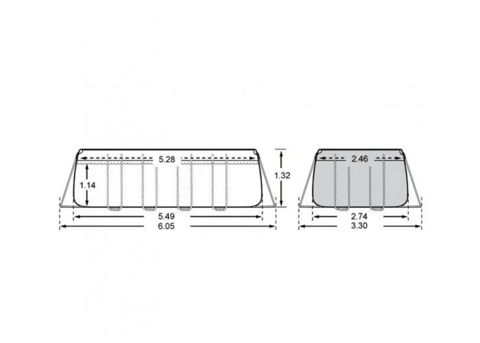 26356 Каркасный бассейн Ultra XTR Frame 549х274х132см, 17203л