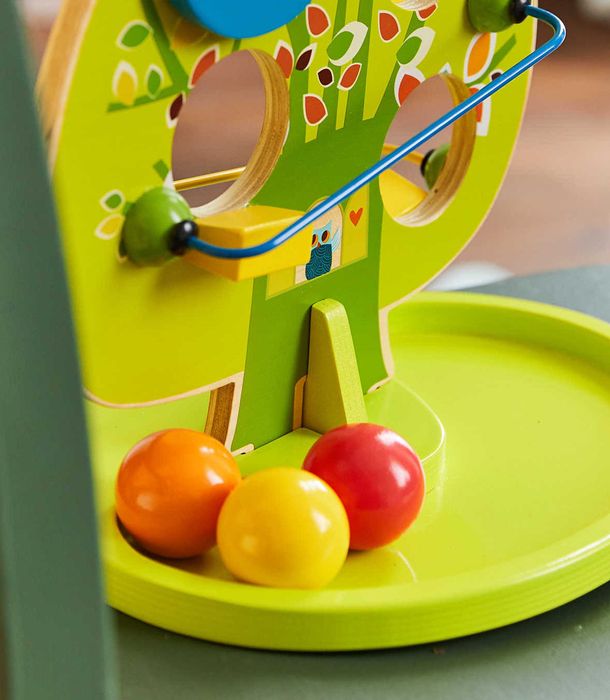 НОВА! Дървена писта с 3 топки ролбан Дърво