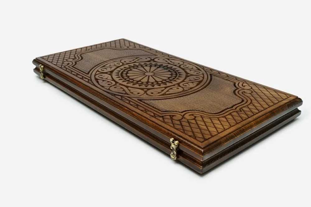 Нарды резные "Орнамент" из массива бука (Армения)