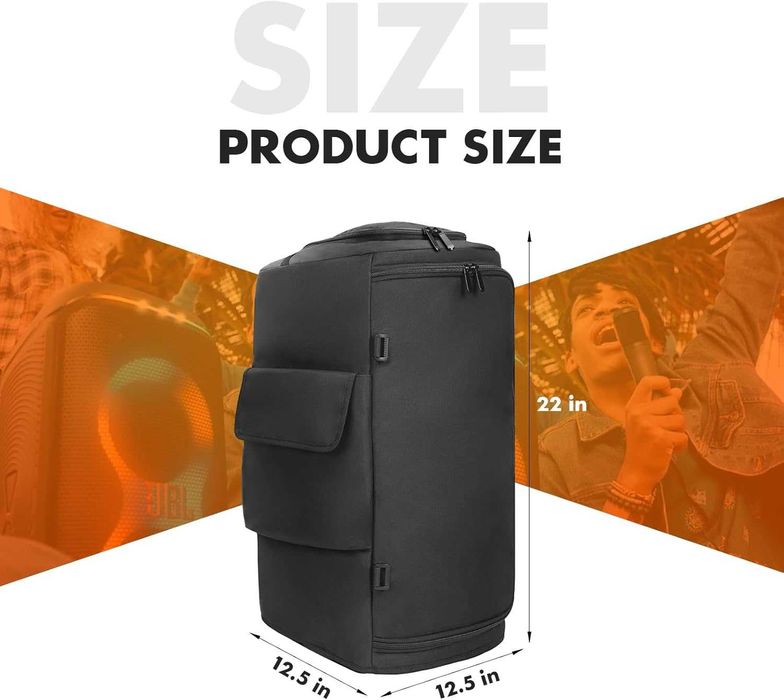 OURHZTB Калъф за преносим високоговорител JBL PartyBox 110/120 джобове