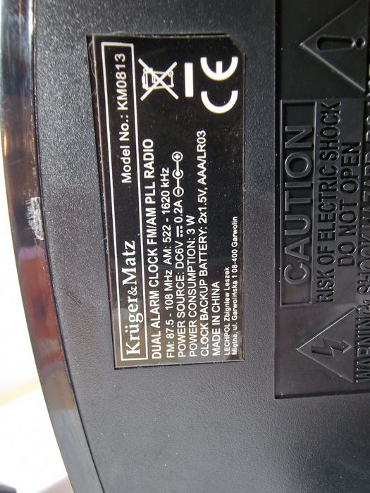 Ceas Kruger Matz KM0813 radio si dubla alarma