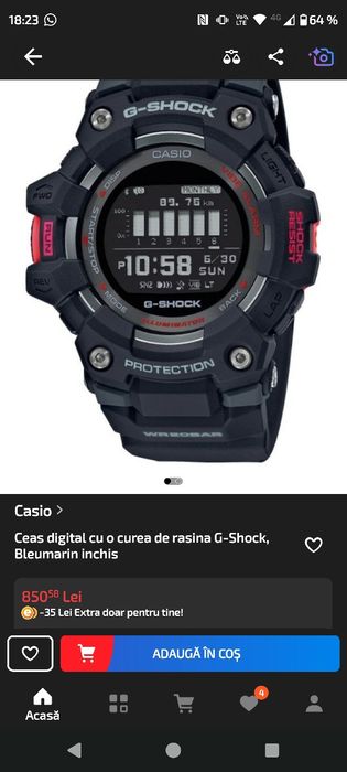 Ceasul original bărbătesc Casio GBD-100-1ER