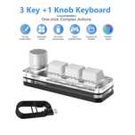 Mini Tastatura Mecanica Programabila, Knob,RGB, Gaming, Programare,Alb