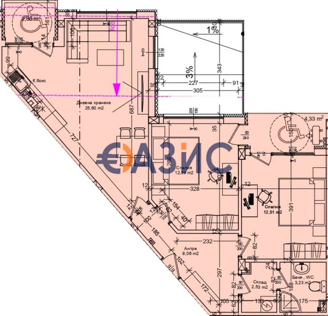 Продава се Тристаен апартамент в Бургас, Център - 114 кв.м за 1856 €/кв.м - Снимка #14
