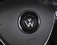 Emblema Volan Negru Lucios VW Volkswagen Polo Golf Jetta Passat, 40mm
