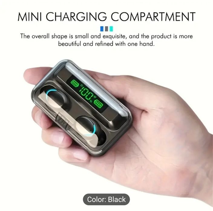 Căști Bluetooth wireless cu baterie externă incorporata