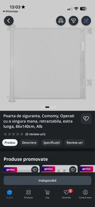 Vand 4 porti de protectie retractabila