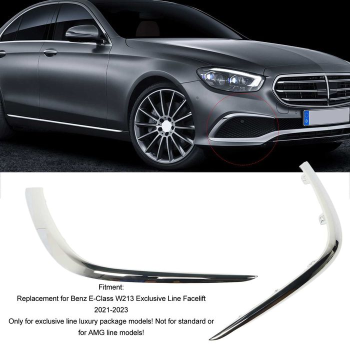 Ornamente Cromate bara fata Benz EClass W213 Exclusive Line 2021-2023