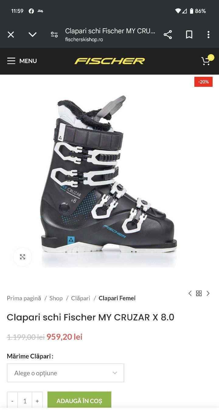 Clapari fischer MY CRUZAR x 8.0 nr.37 1/3