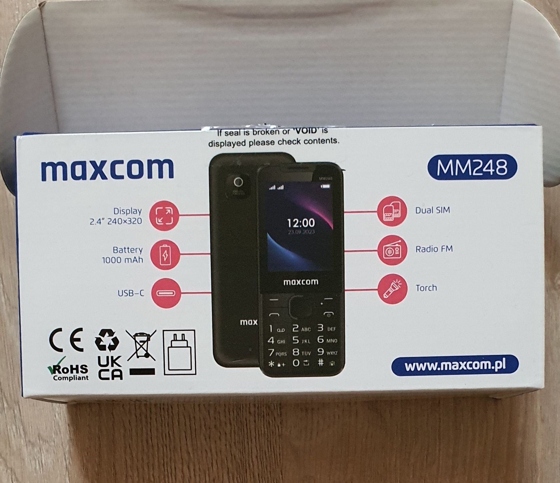 Telefon Maxcom NOU MM248