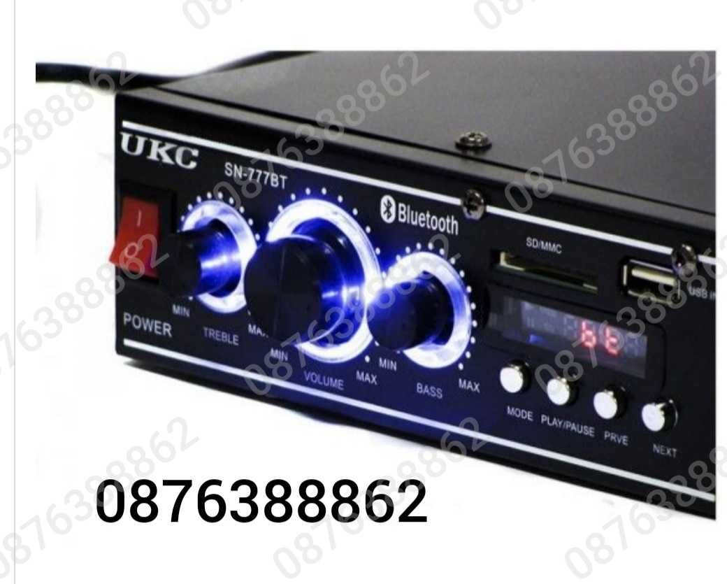 Мощен мини стерео усилвател SN-777BT Bluetooth/USB/FM