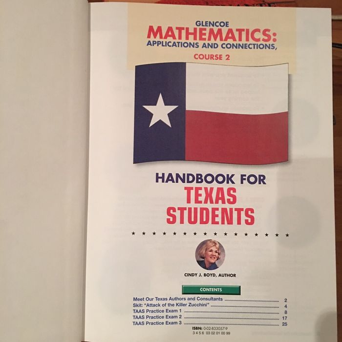 Mathematics Glencoe Course 2 Texas Edition