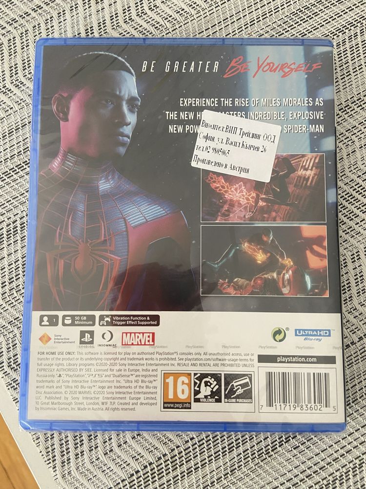 Игра За PS5 Spider-Man: Miles Morales НОВА