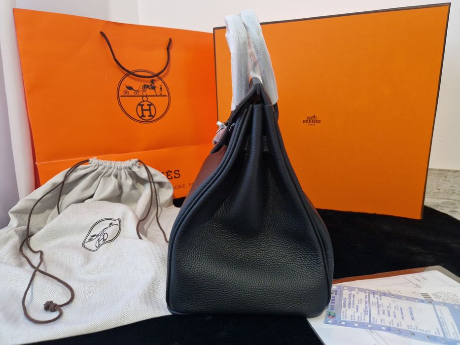Hermes Birkin 30 Black Silver Hardware