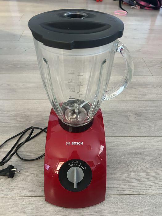 Blender BOSCH MMB11R2, 500 W, 1.75 l, 2 viteze + functie turbo, Rosu