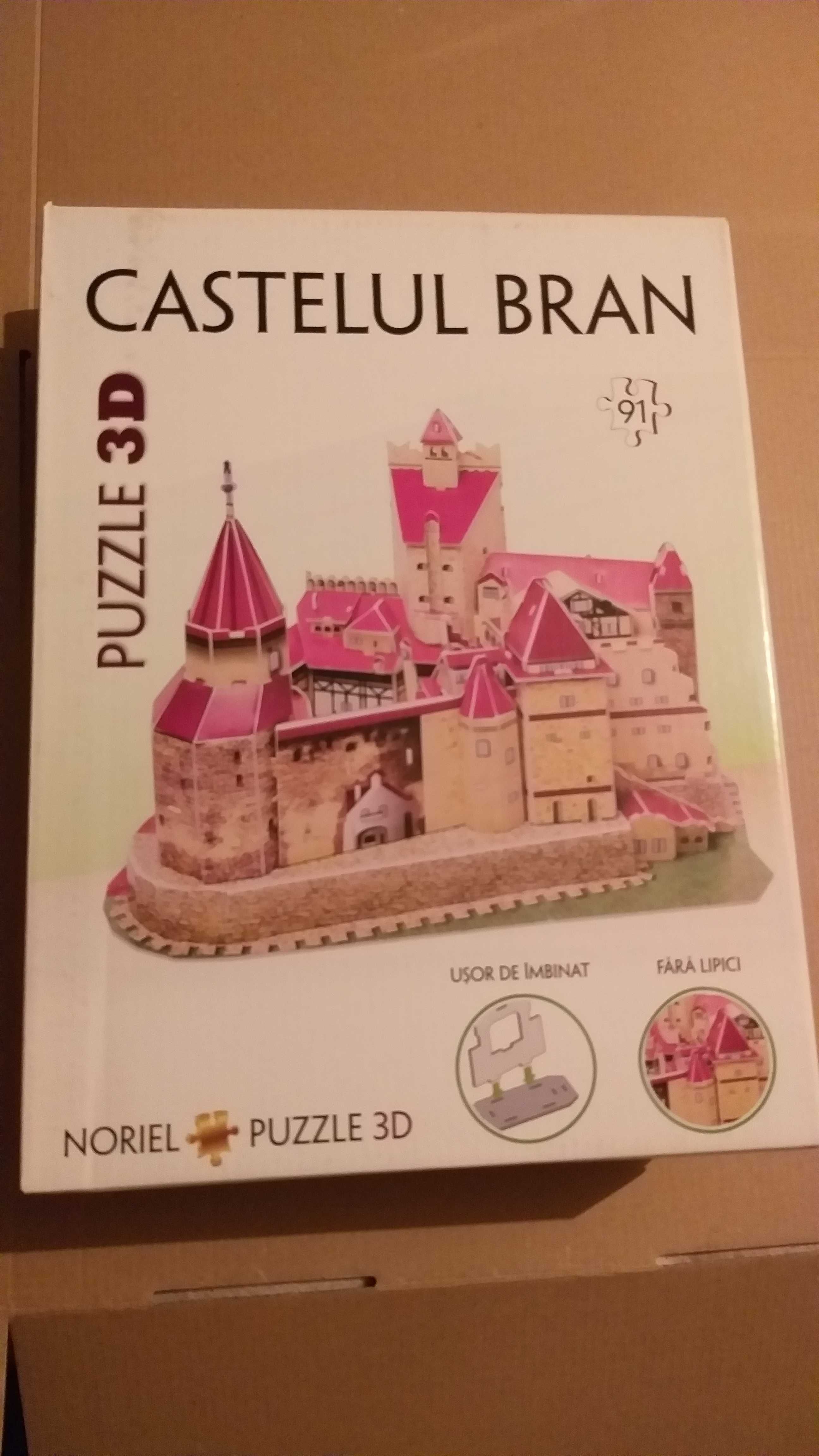 Set 3 puzzle 3D Noriel Castelul Bran, Castelul Peles si Colosseum