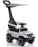 Masinuta Jeep Wrengler alba pentru copii cu suport maner