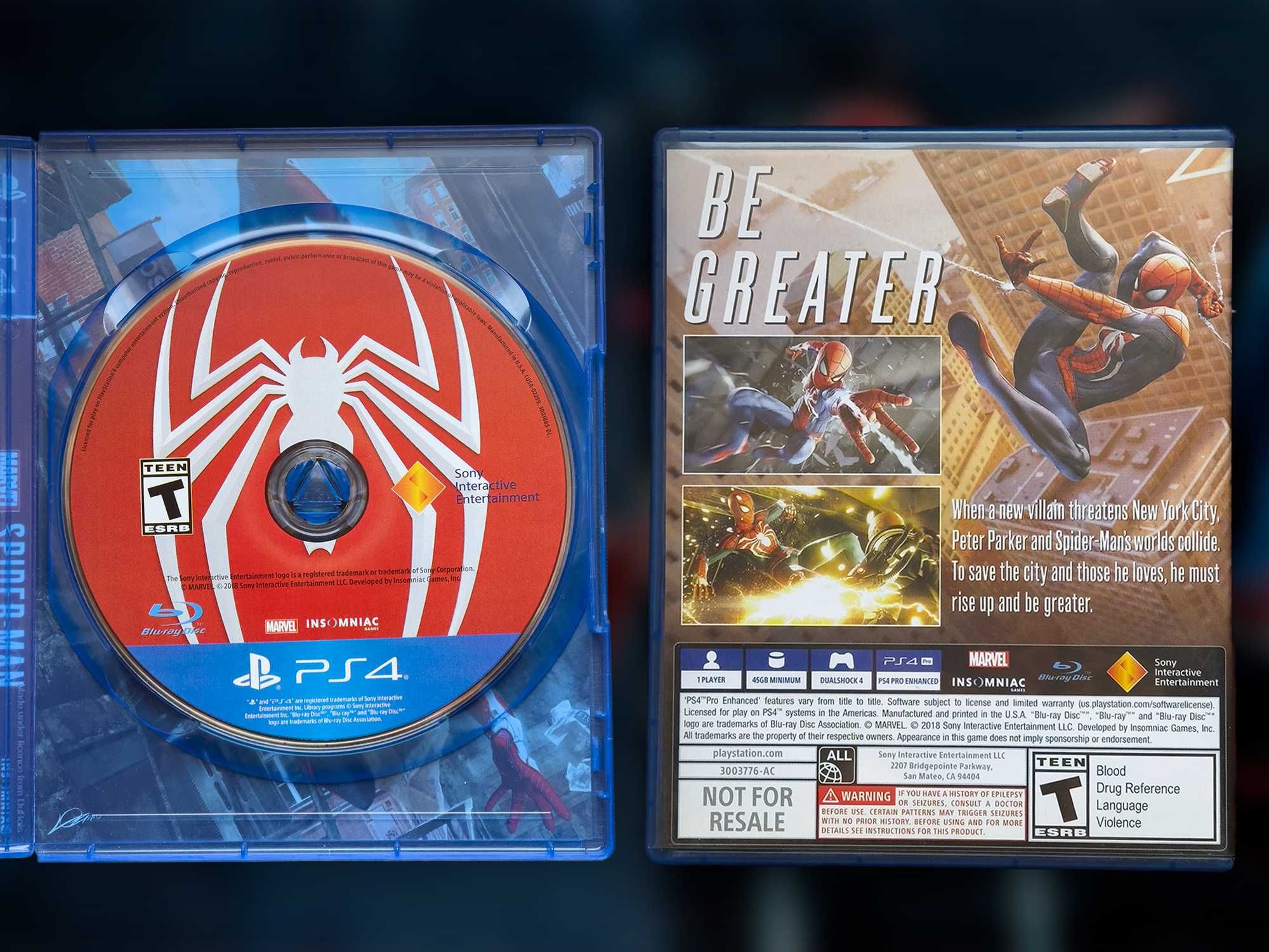 Marvel Spider-Man (2018) - диск, PS4