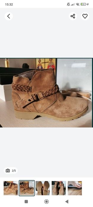 Cizme Teva piele naturala intoarsa 37 fit 36