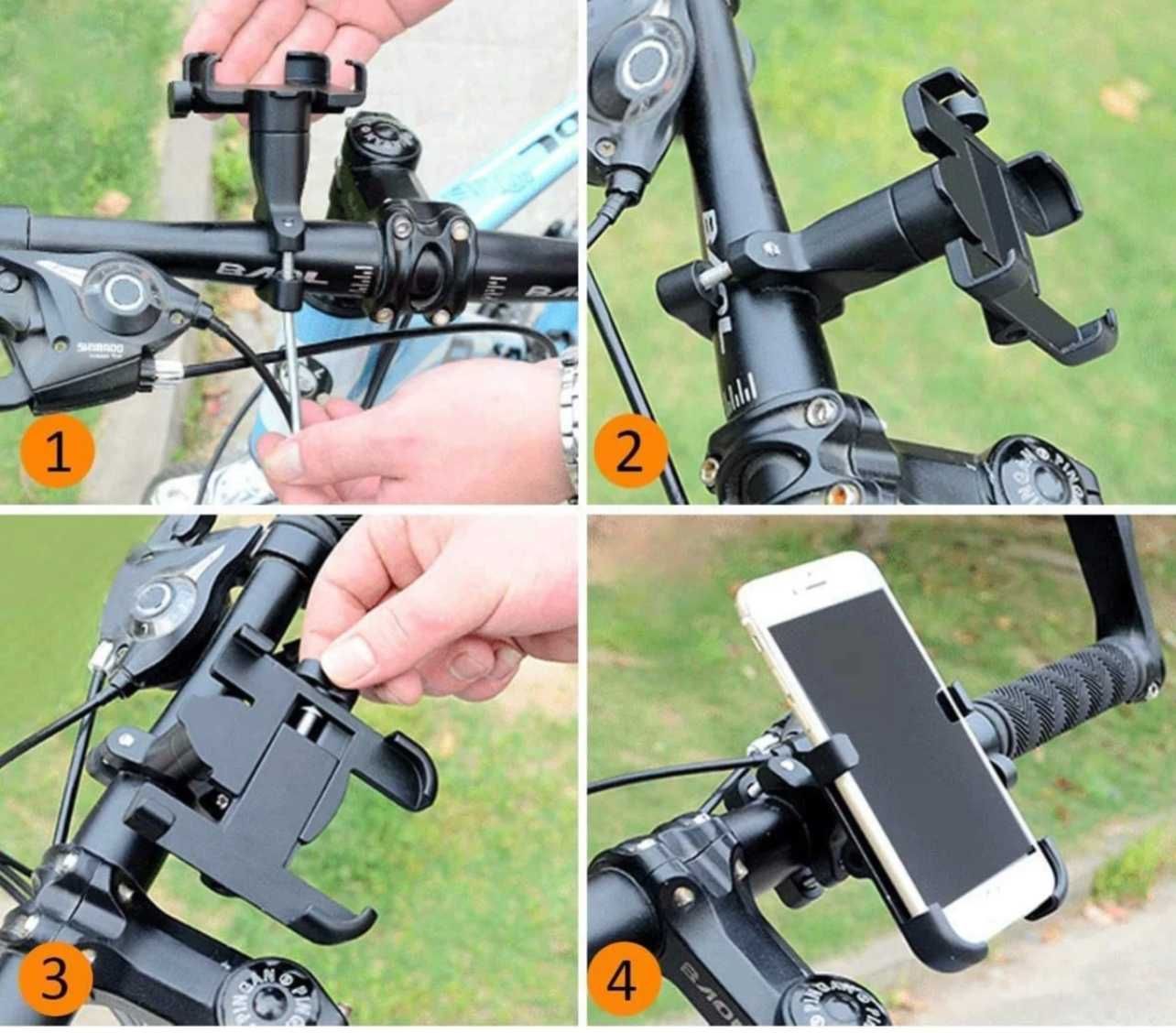 360 МЕТАЛНА стойка за телефон мотор скутер ел. тротинетка велосипед
