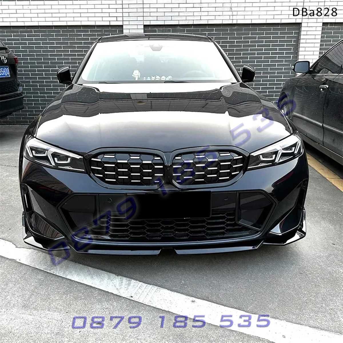 Черен лип спойлер предна броня BMW G20 M 2023+ бмв г20 тунинг визия