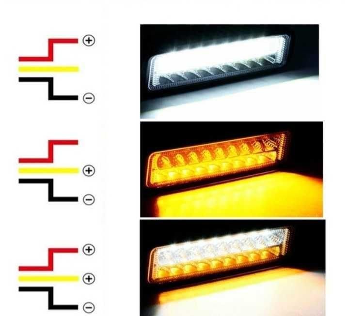 Лед Халоген/дневни светлини с Мигач 48W, 12V/24V