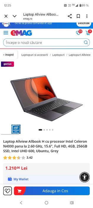 Vând laptop Allview allbook H
