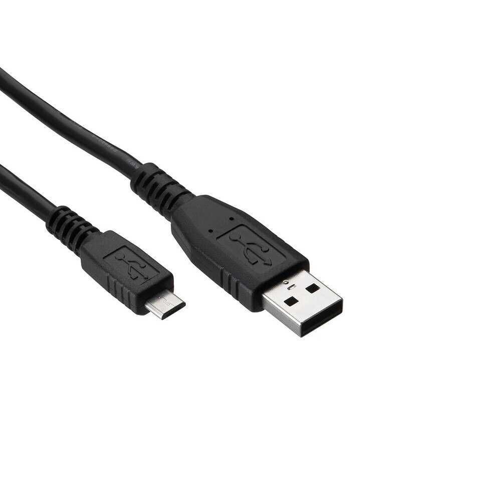 Кабел за данни Micro USB, 1.5 см, Черен