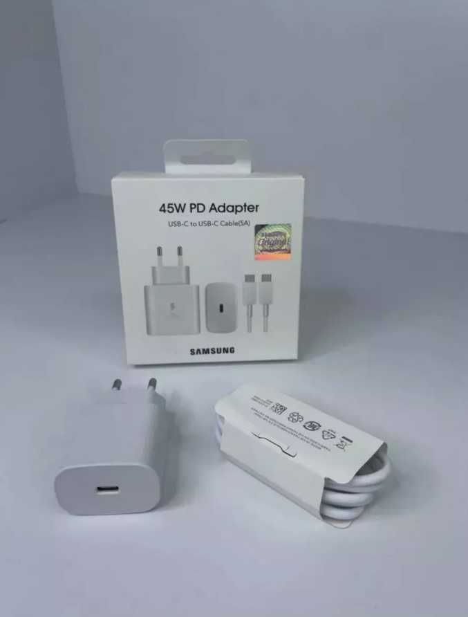 Быстрая зарядка SAMSUNG адаптер type-c 45W с кабелем type-c (ОРИГИНАЛ)