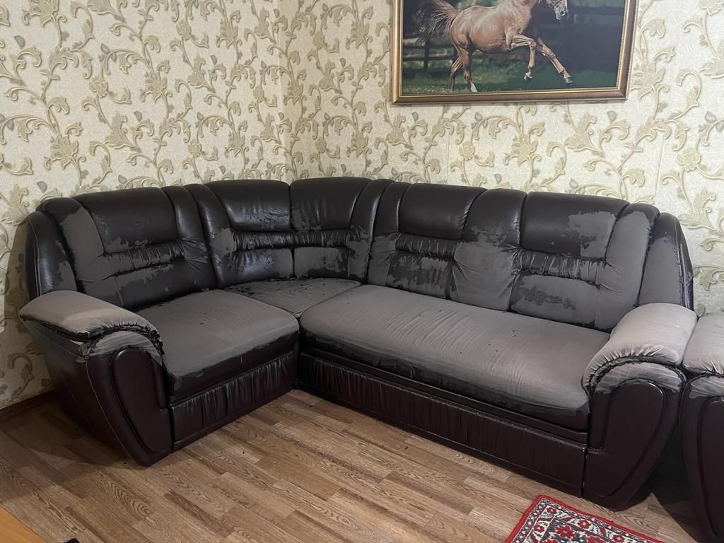 Продам диван с креслой б/у