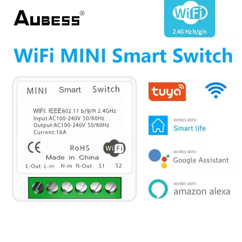 Tuya WiFi / Zigbee  mini 2way smart switch 16А