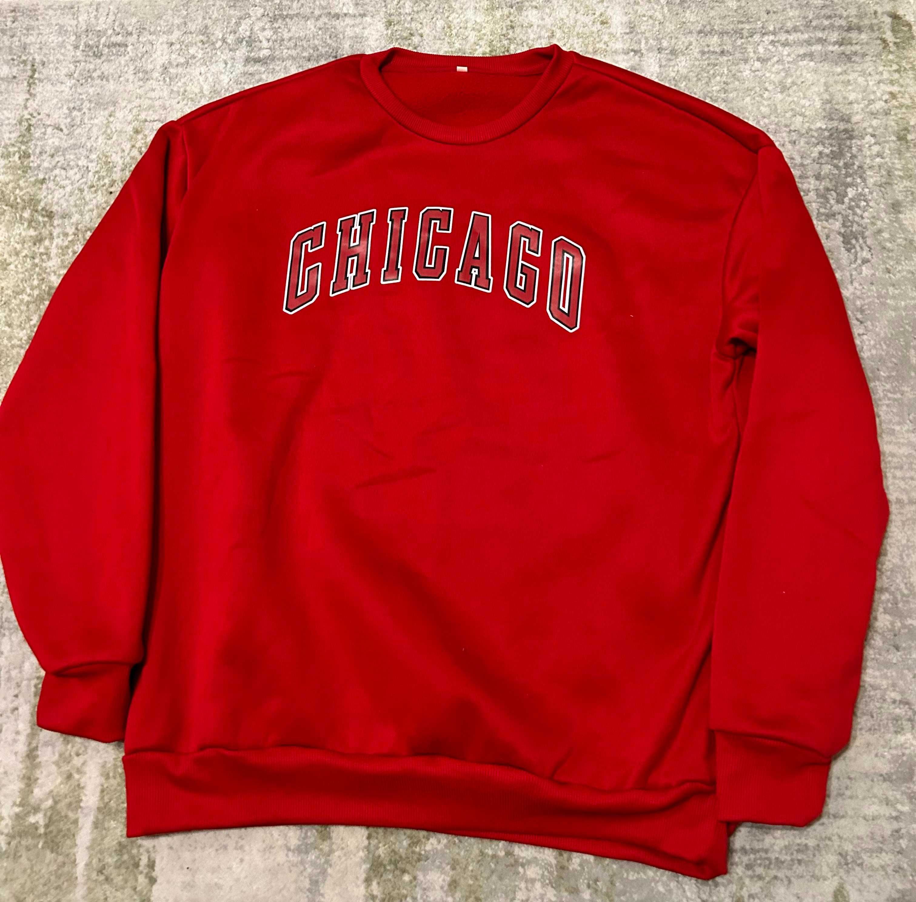 pulover chicago rosu
