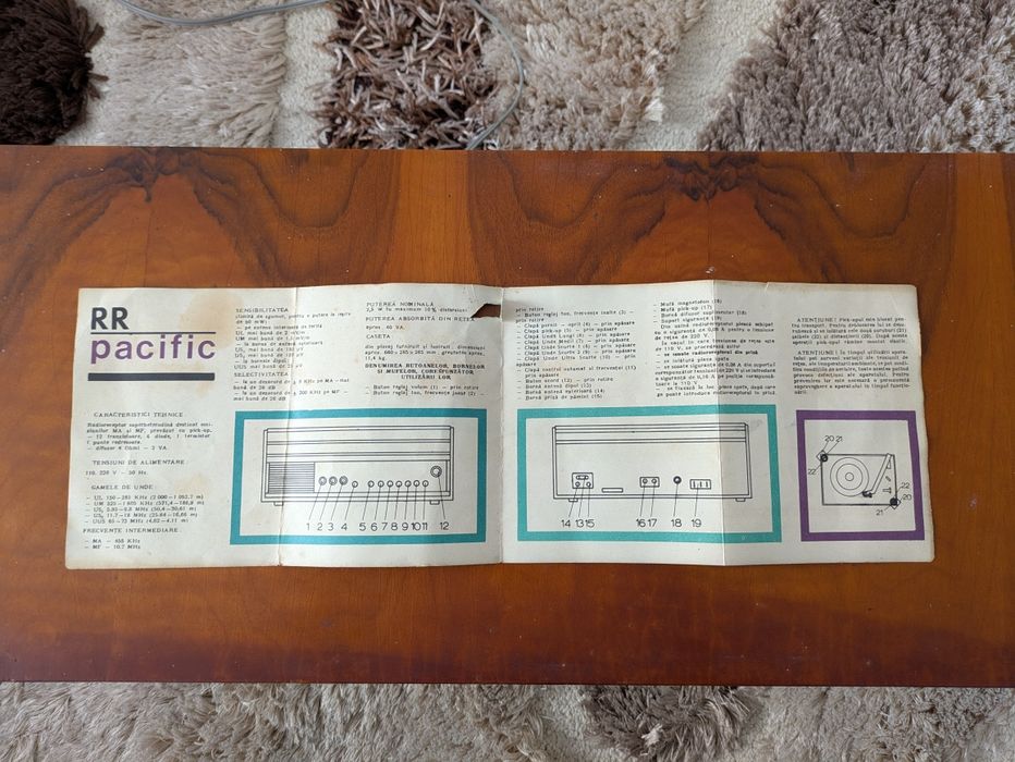 Vând radioreceptor pacific