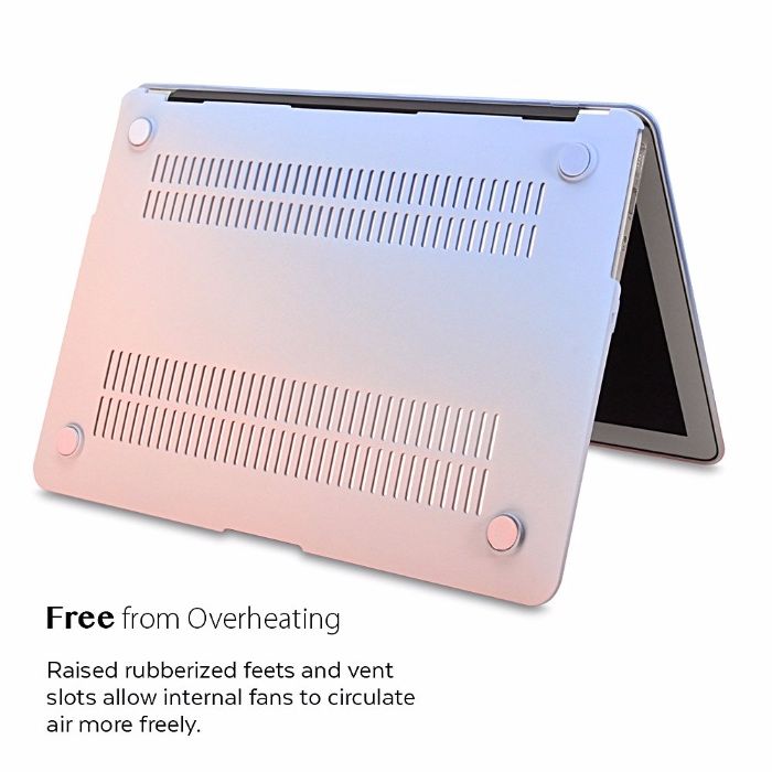 Protectie carcasa plastic pt Macbook Pro 15'' A1990 A1707 roz albastru