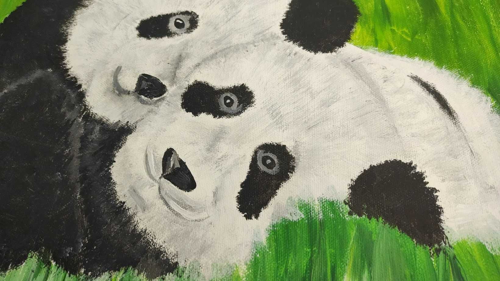Tablou pictura pe panza panda