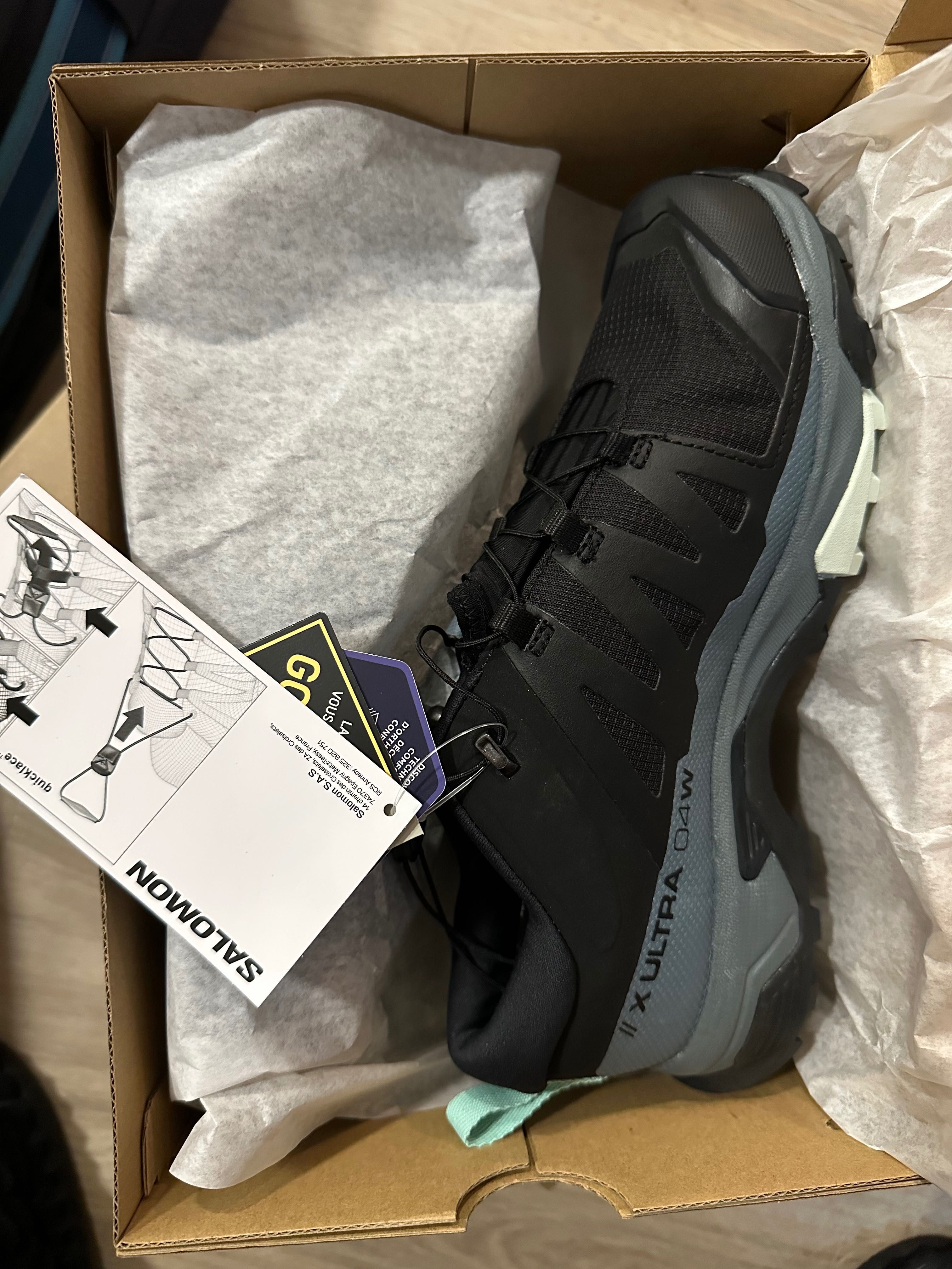 Чисто нови дамски Salomon X Ultra 4 Gore- Tex обувки номер 38 2/3