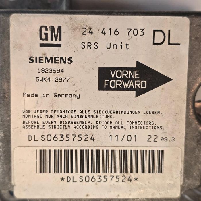 Calculator airbag Opel Astra G