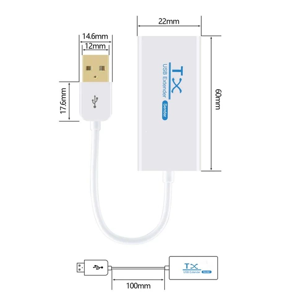 USB-удлинитель по витой паре до 50 м, USB Extender 50 m