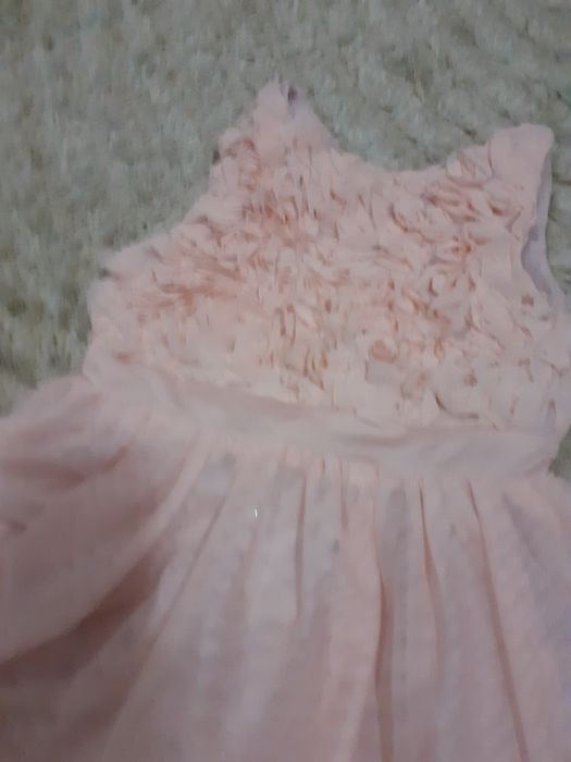 rochie noua h&m 110 4-5ani rochiță eleganta roz fundita