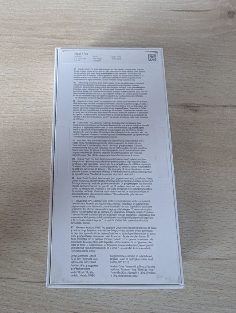 Google Pixel 7 Pro 256 GB Hazel Neverlocked